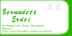 bernadett erdei business card